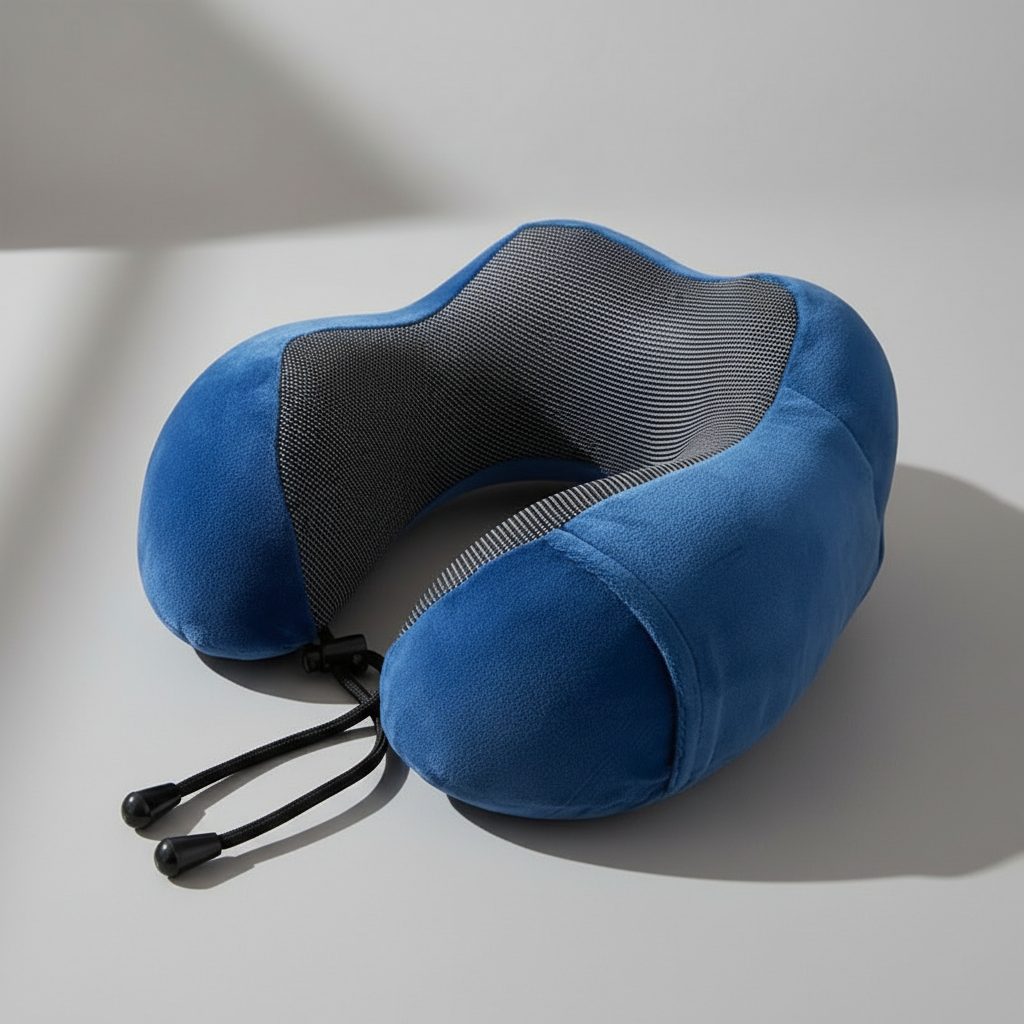 Almofada azul - fundo cinza