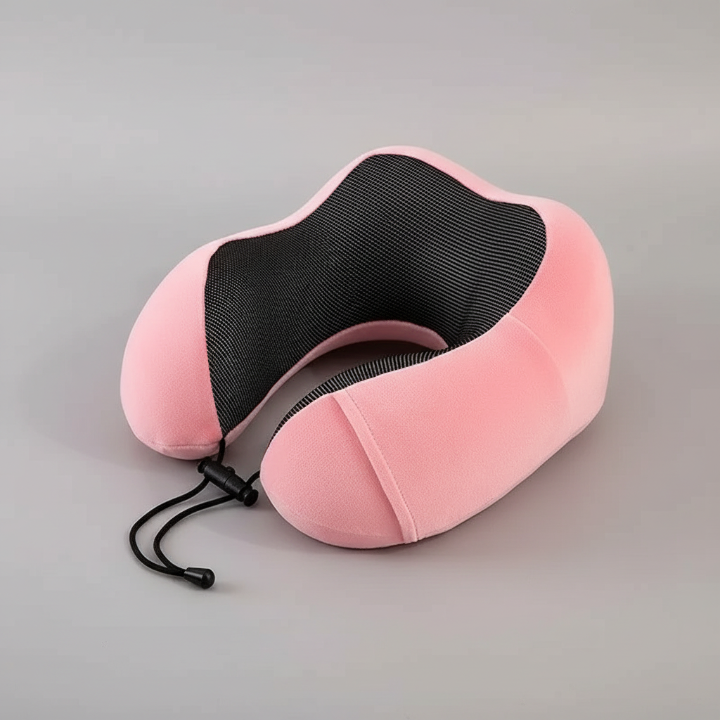 Almofada de pescoço rosa