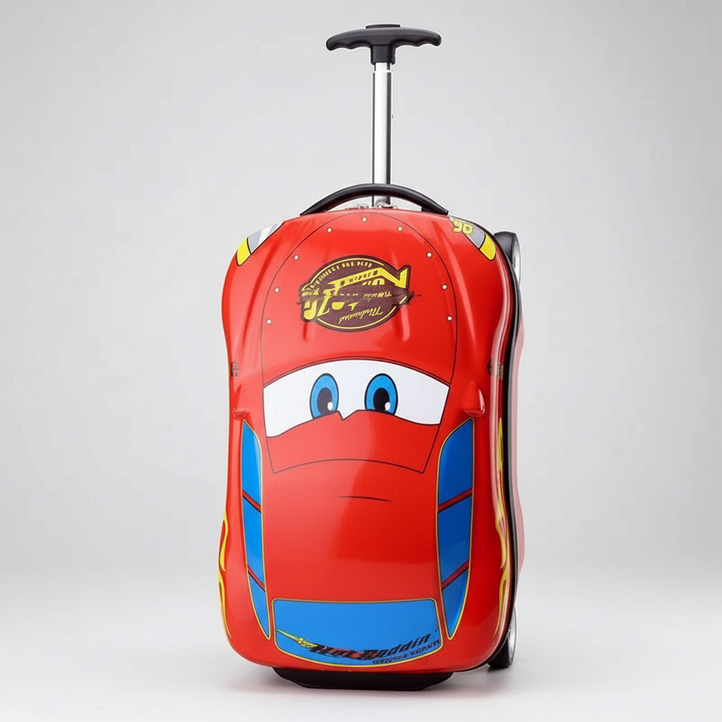 Mala vermelha com fundo cinza