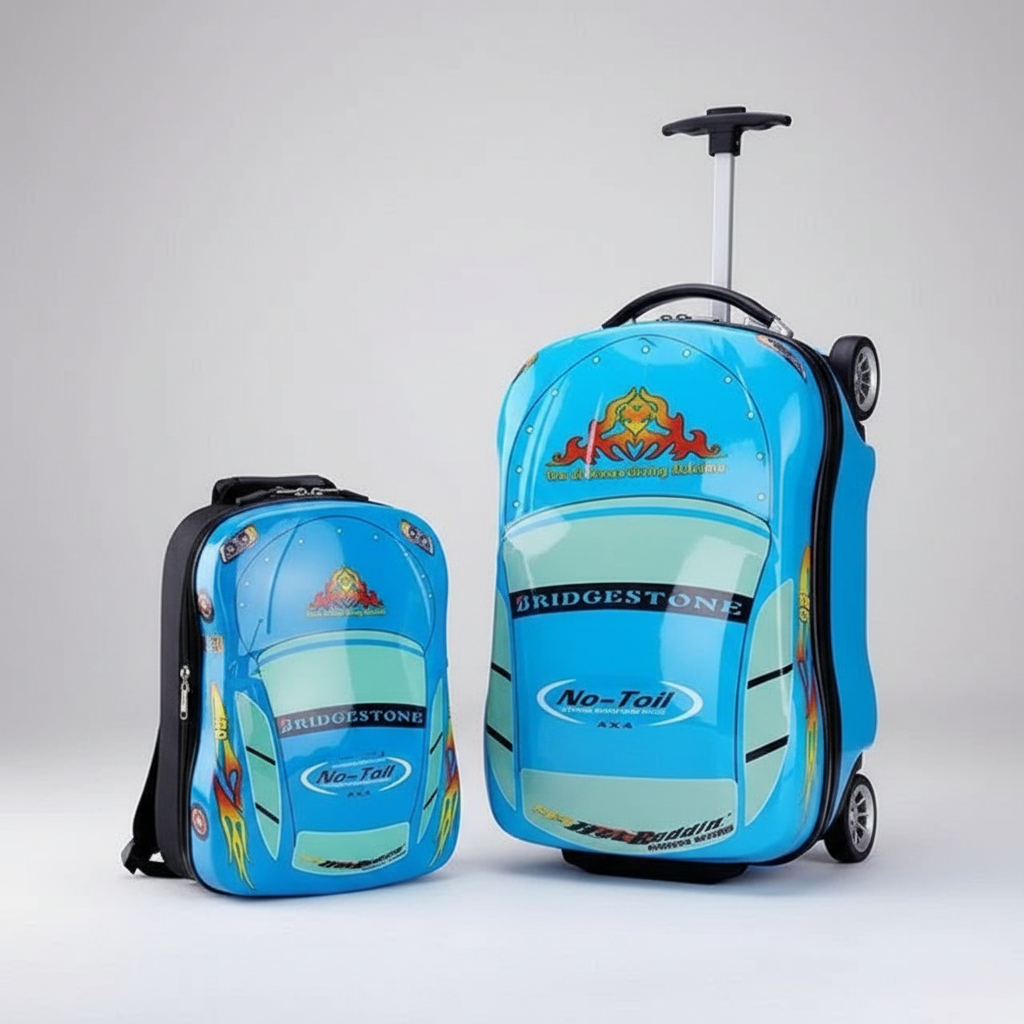 Set azul com fundo cinza